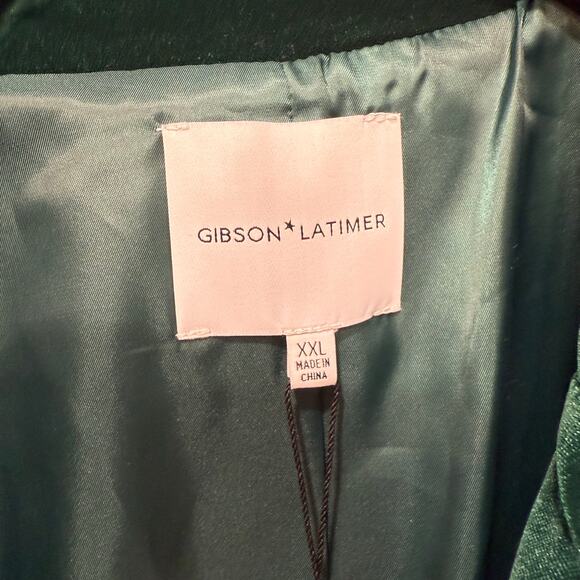 Gibson Latimer NWT Emerald Green Velvet Blazer Long Womens XXL Holiday Christmas - Picture 6 of 13